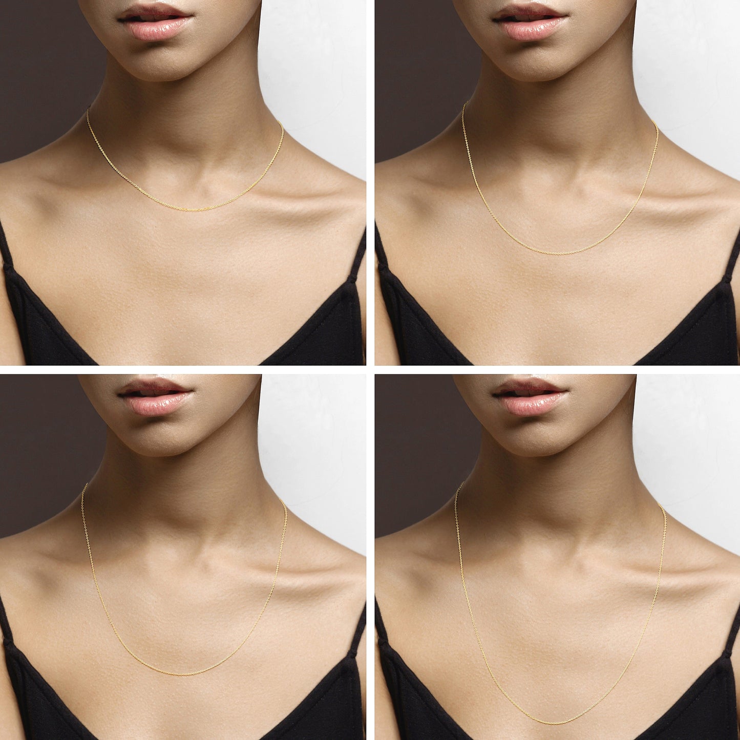 Adjustable Bolo Cable Necklace in 18k Gold Over Sterling Silver, 1.3mm