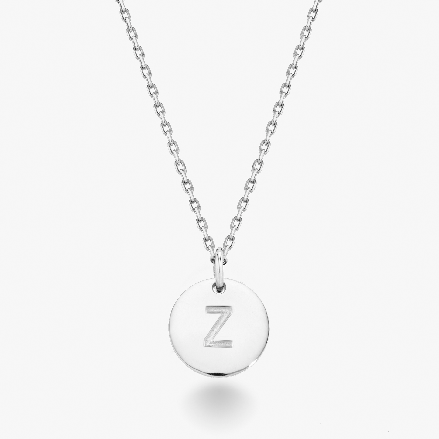 Adjustable Initial Pendant Necklace in Sterling Silver