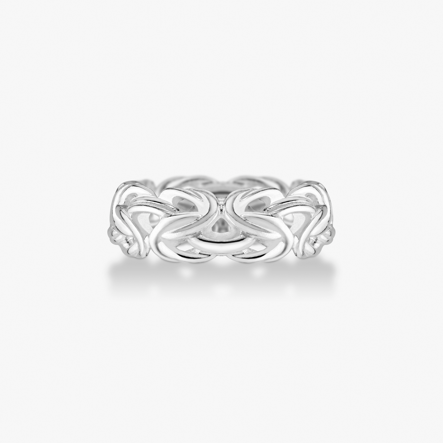 Byzantine Band Ring in Sterling Silver, 7mm