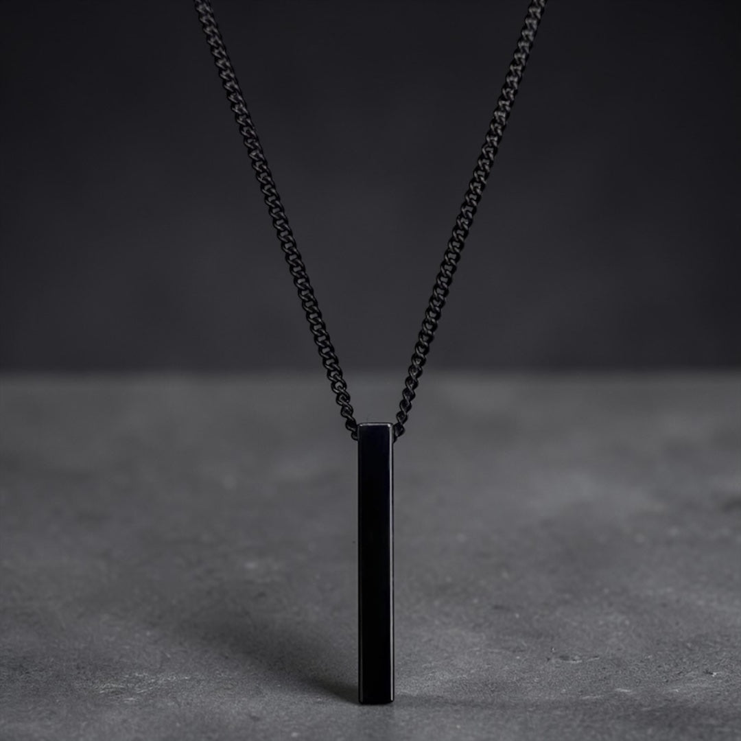 Block Necklace - Black