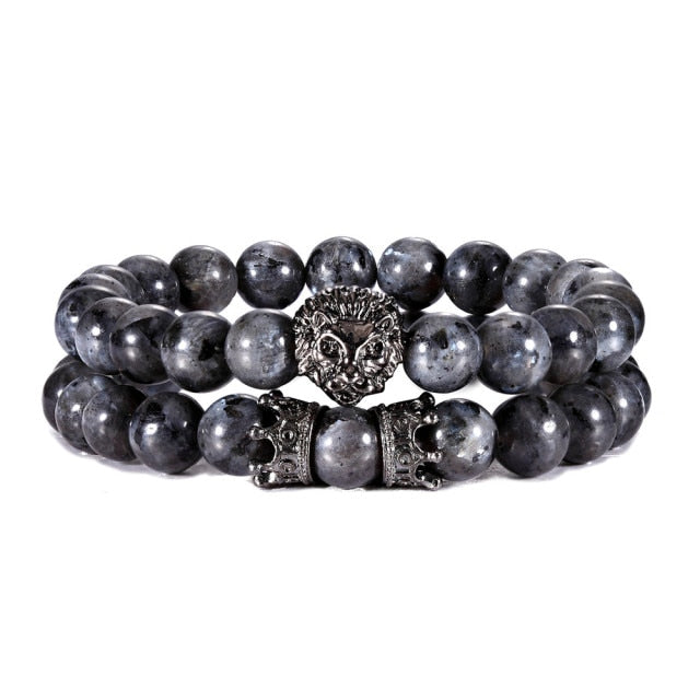 Lion Bracelet - Grey & Black