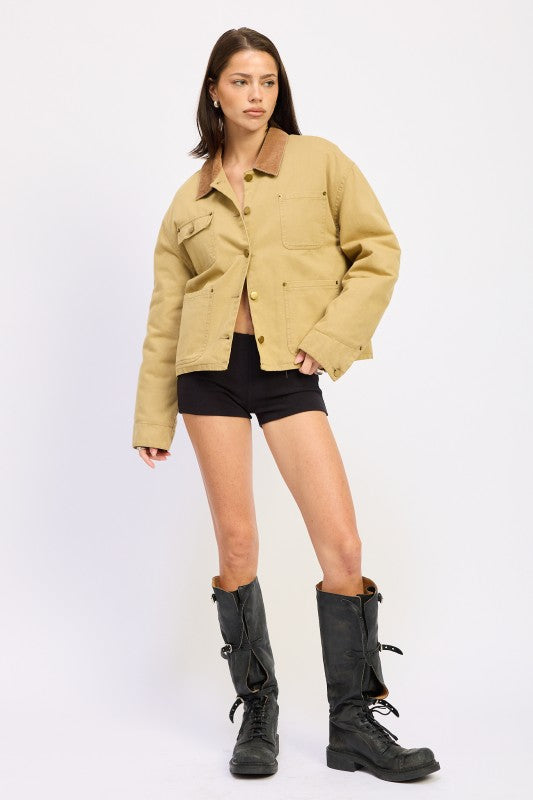 COMBO CHORE JACKET WITH POCKETS