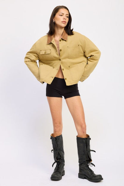 COMBO CHORE JACKET WITH POCKETS