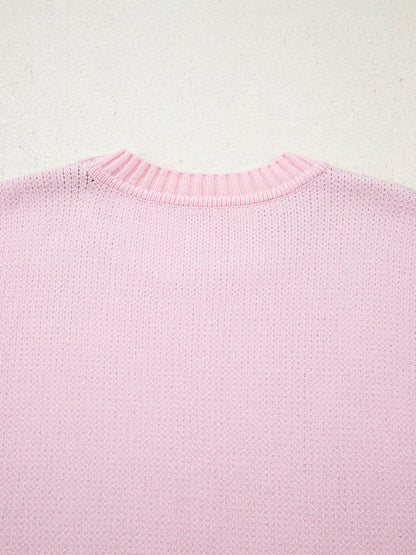 Christmas Ginger Bread Man Round Neck Casual Sweater
