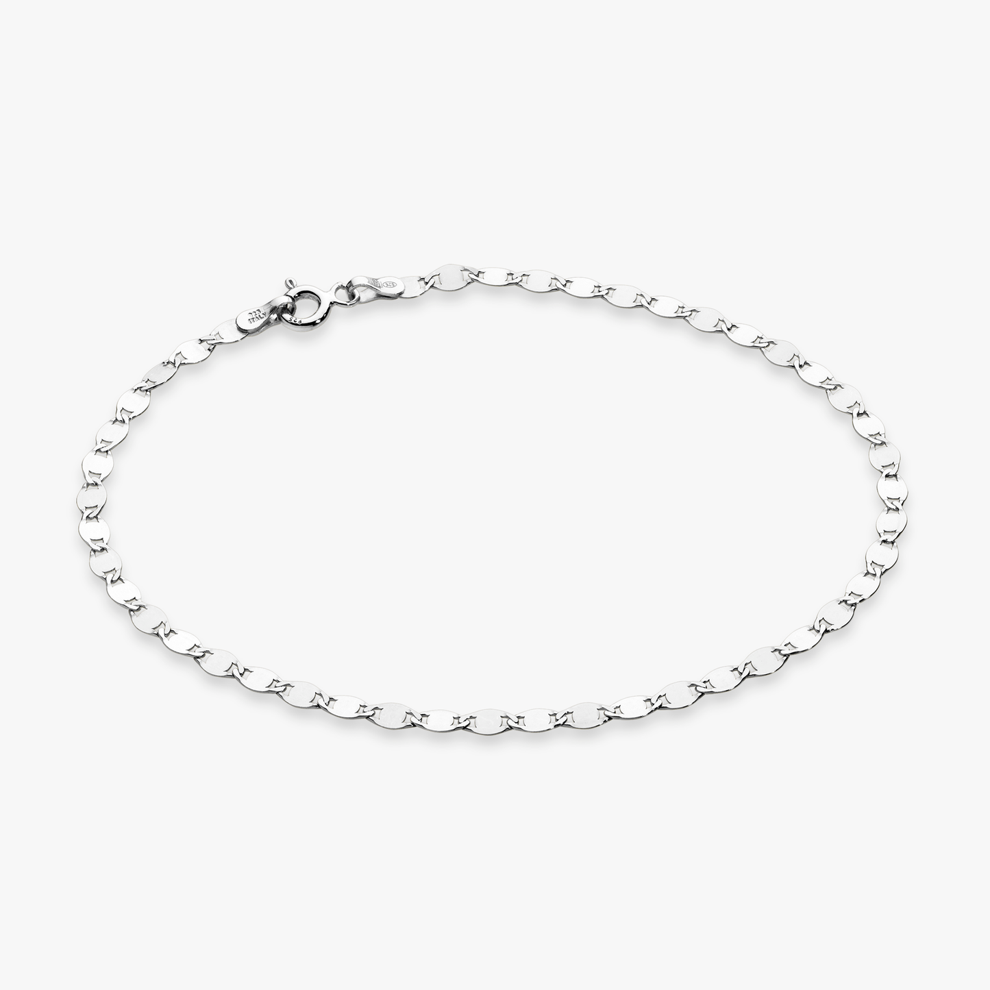 Mirror Link Bracelet in Sterling Silver