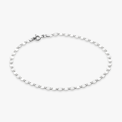 Mirror Link Bracelet in Sterling Silver