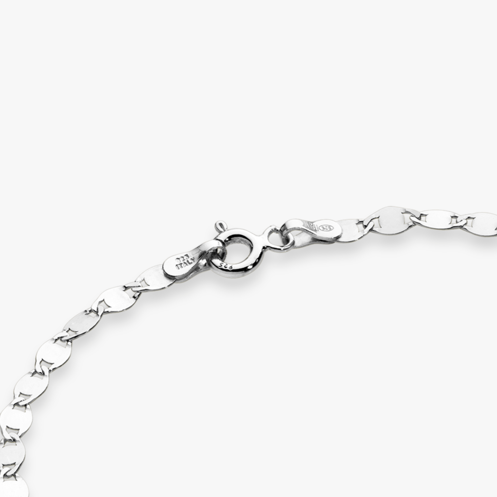 Mirror Link Bracelet in Sterling Silver