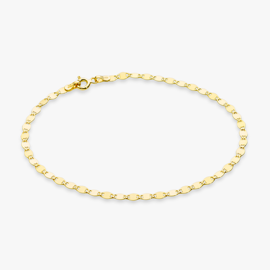 Mirror Link Bracelet in 18k Gold Over Sterling Silver