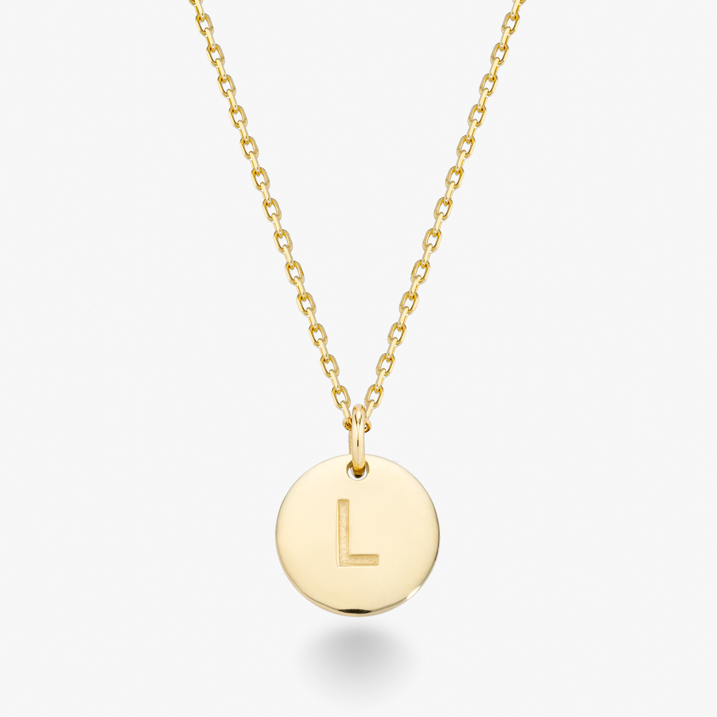 Adjustable Initial Pendant Necklace in 18k Gold Over Sterling Silver