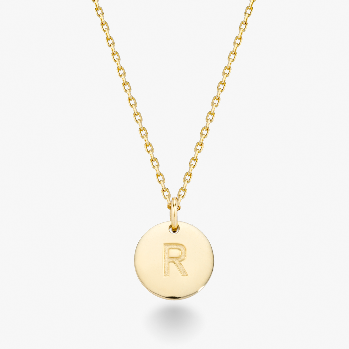 Adjustable Initial Pendant Necklace in 18k Gold Over Sterling Silver
