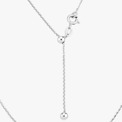 Adjustable Bolo Cable Necklace in Sterling Silver, 1.3mm