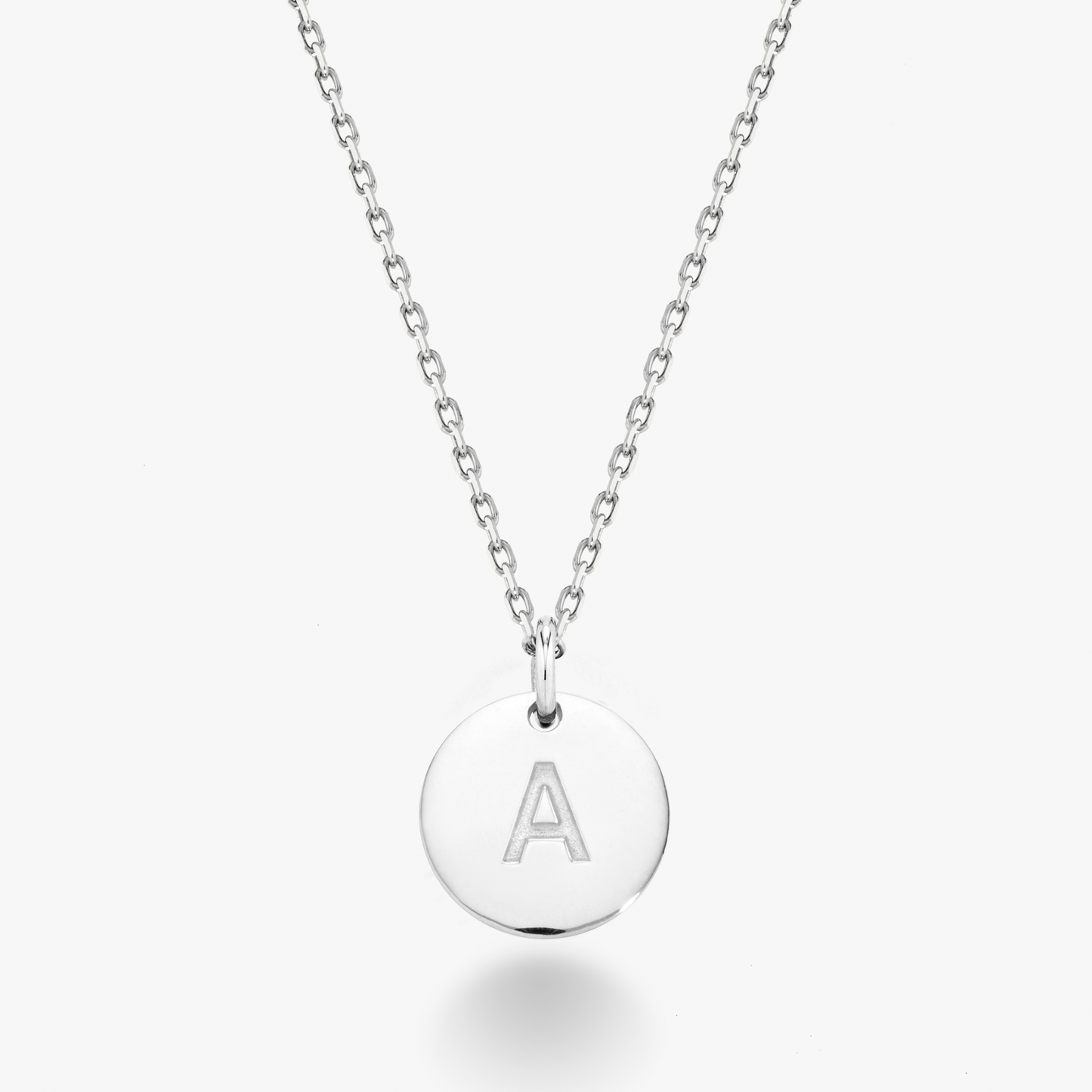 Adjustable Initial Pendant Necklace in Sterling Silver