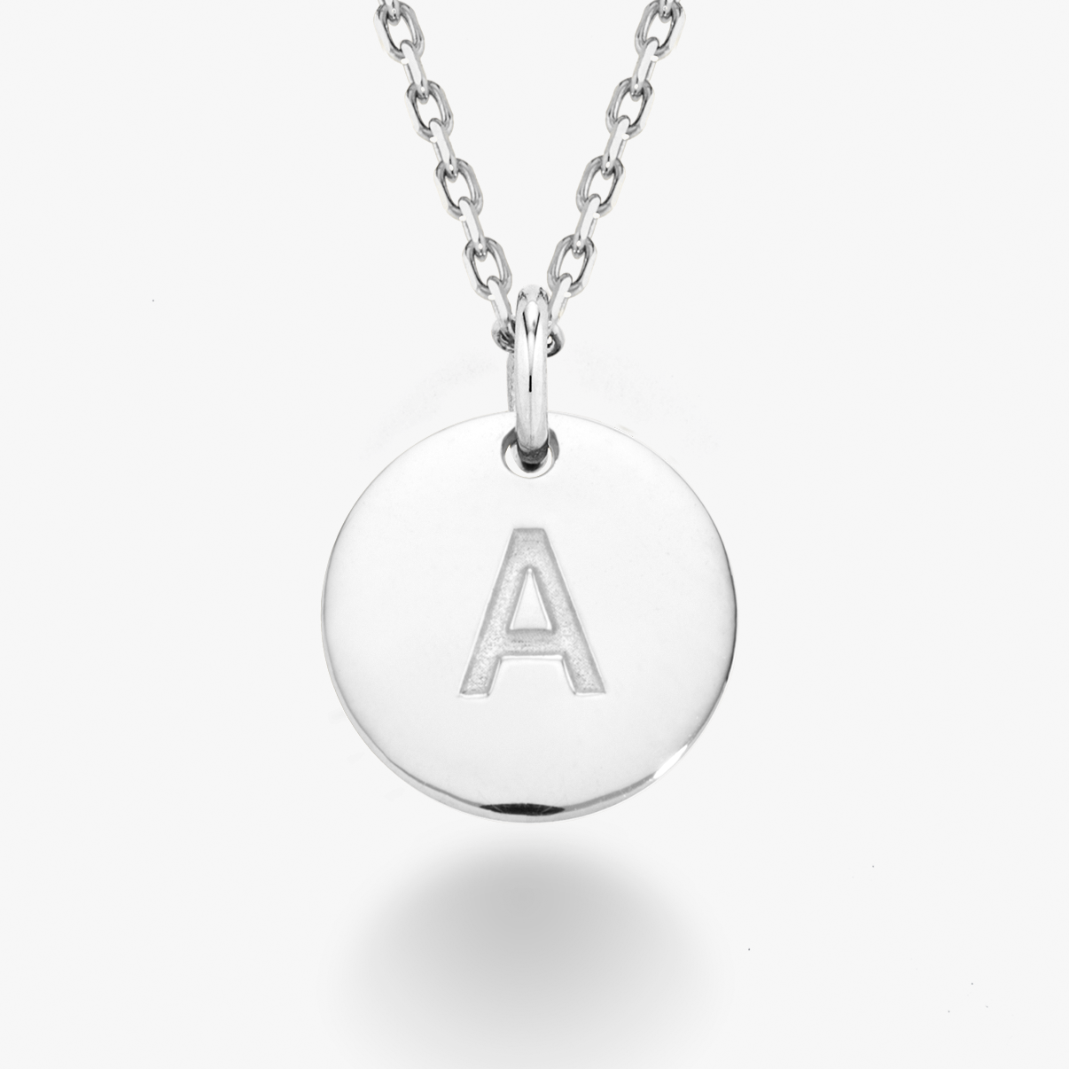 Adjustable Initial Pendant Necklace in Sterling Silver