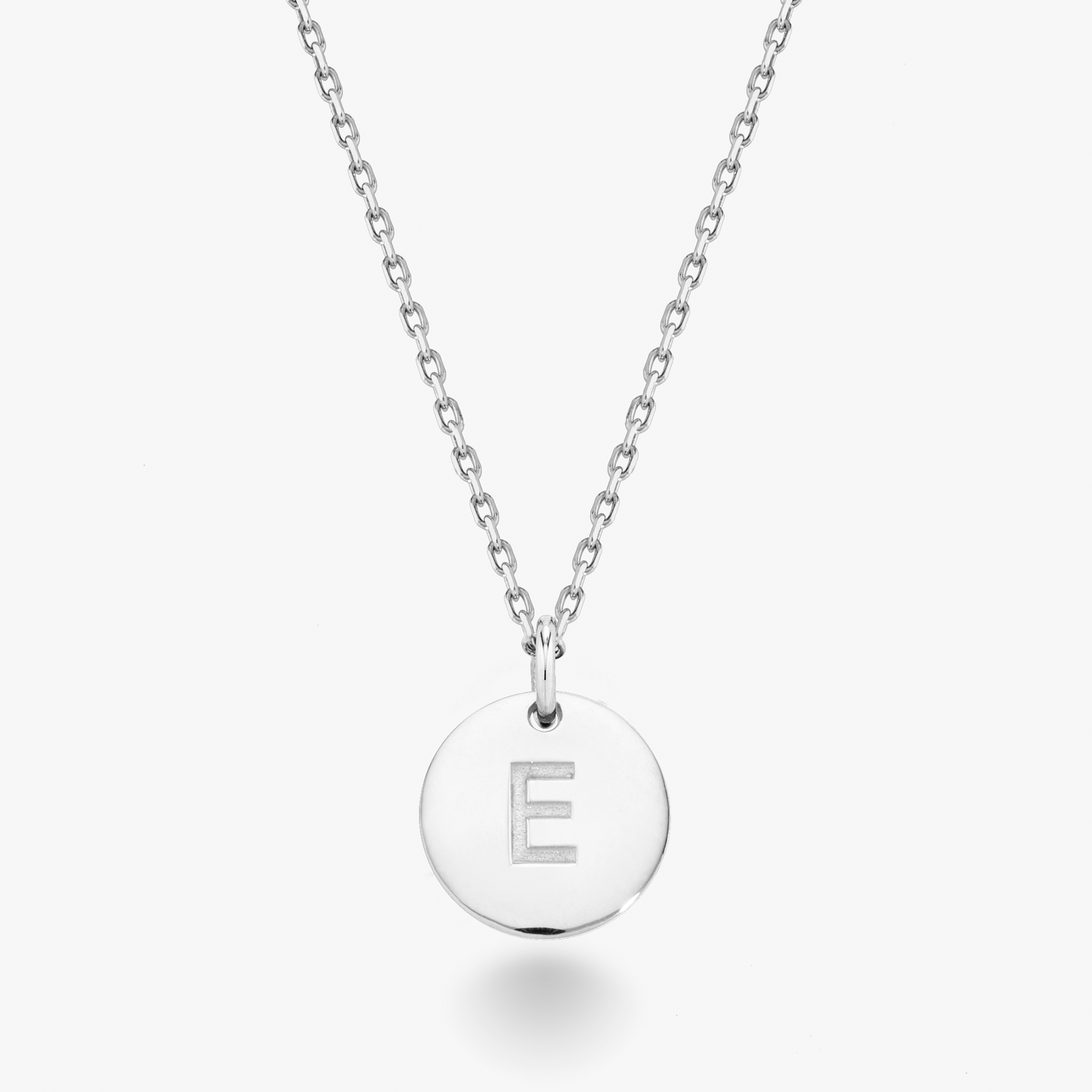 Adjustable Initial Pendant Necklace in Sterling Silver