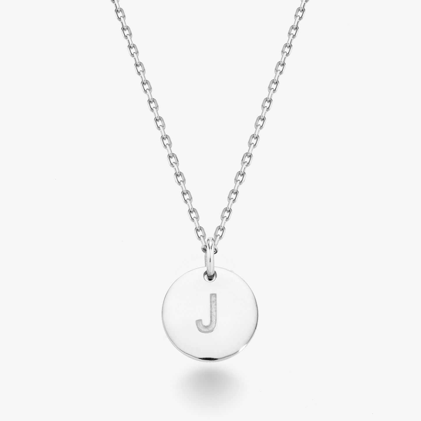 Adjustable Initial Pendant Necklace in Sterling Silver