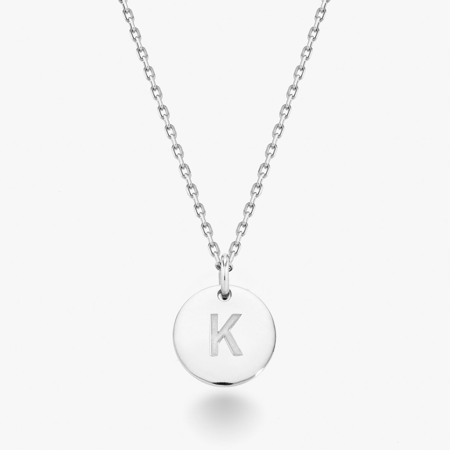 Adjustable Initial Pendant Necklace in Sterling Silver