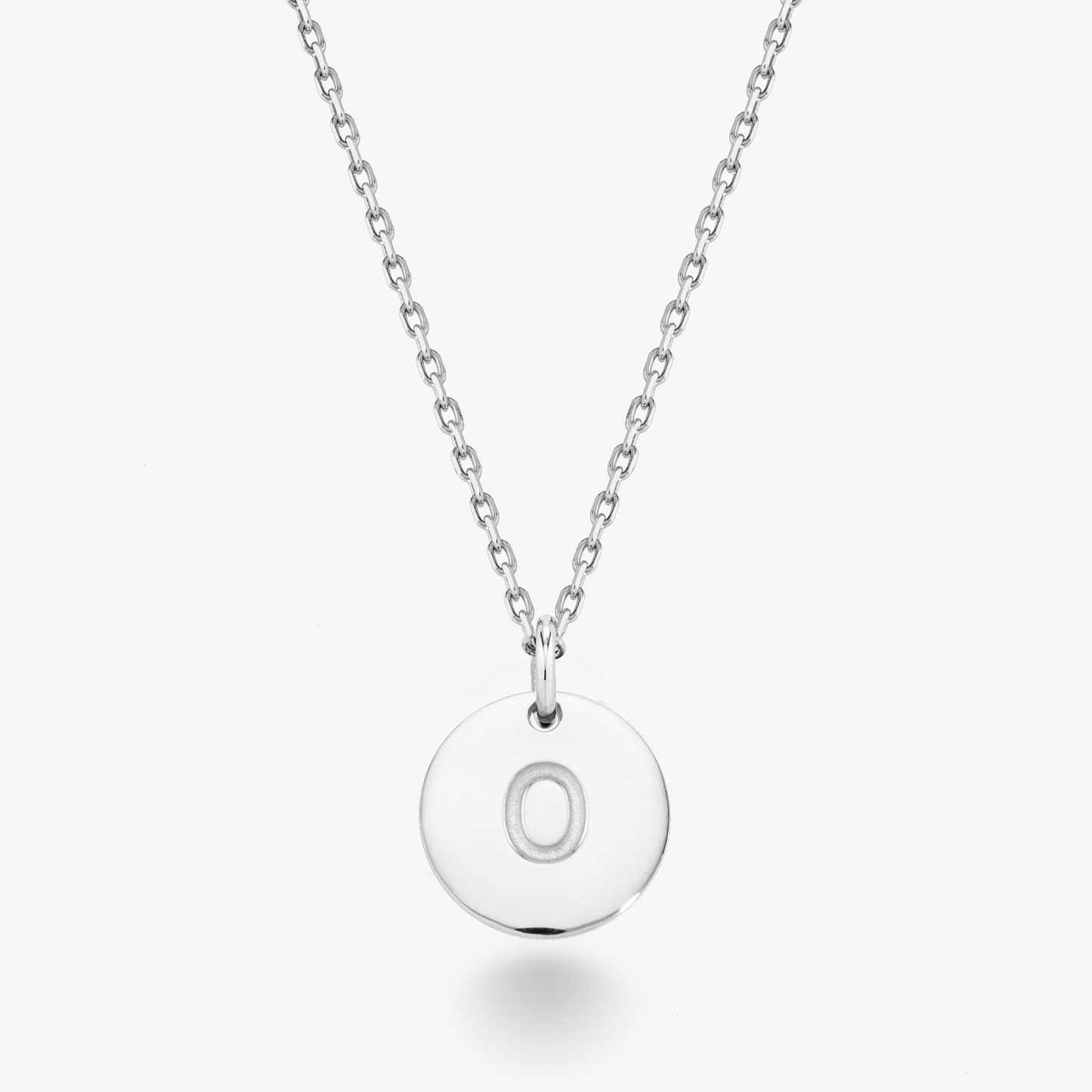 Adjustable Initial Pendant Necklace in Sterling Silver