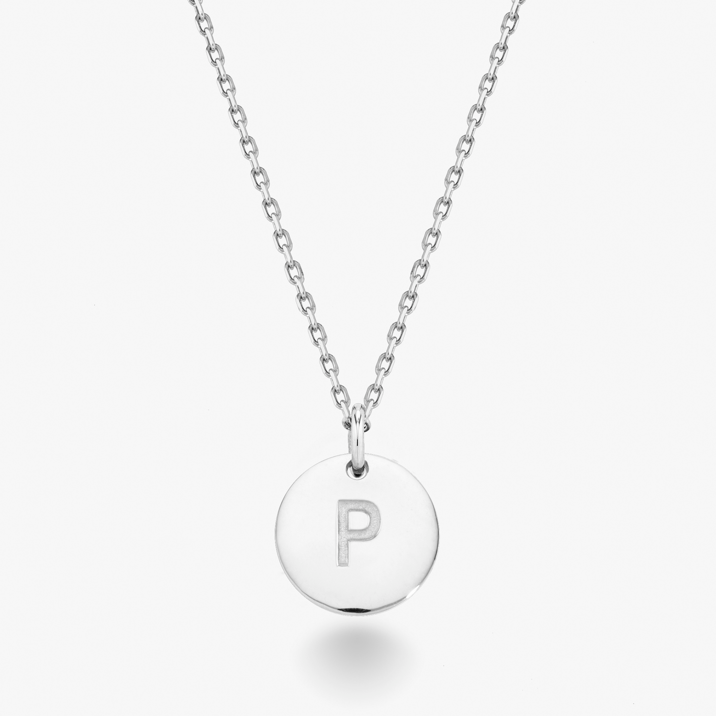 Adjustable Initial Pendant Necklace in Sterling Silver