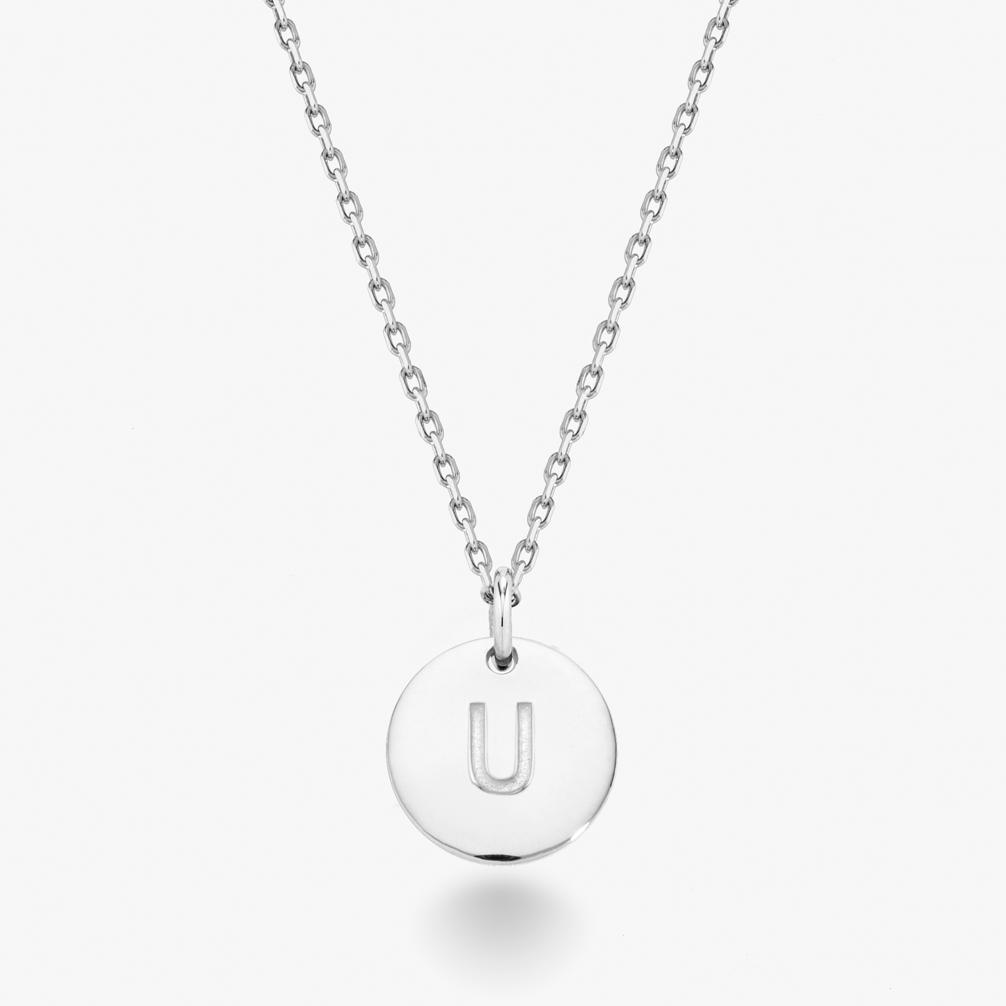 Adjustable Initial Pendant Necklace in Sterling Silver