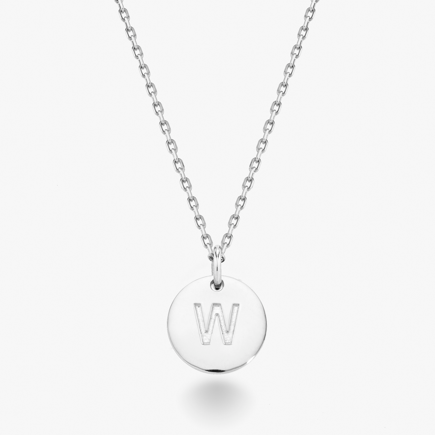 Adjustable Initial Pendant Necklace in Sterling Silver