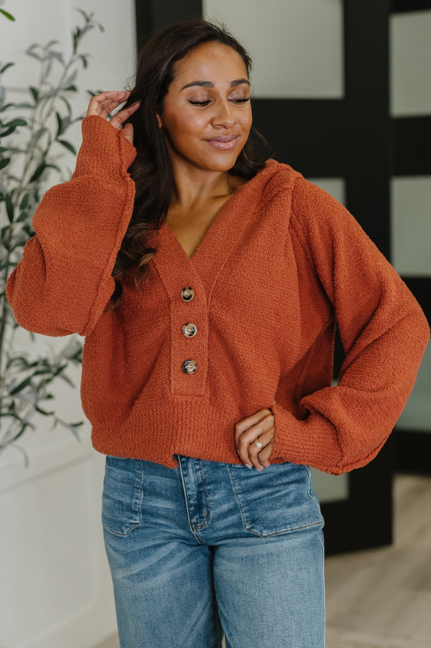 All For Me Henley Sweater