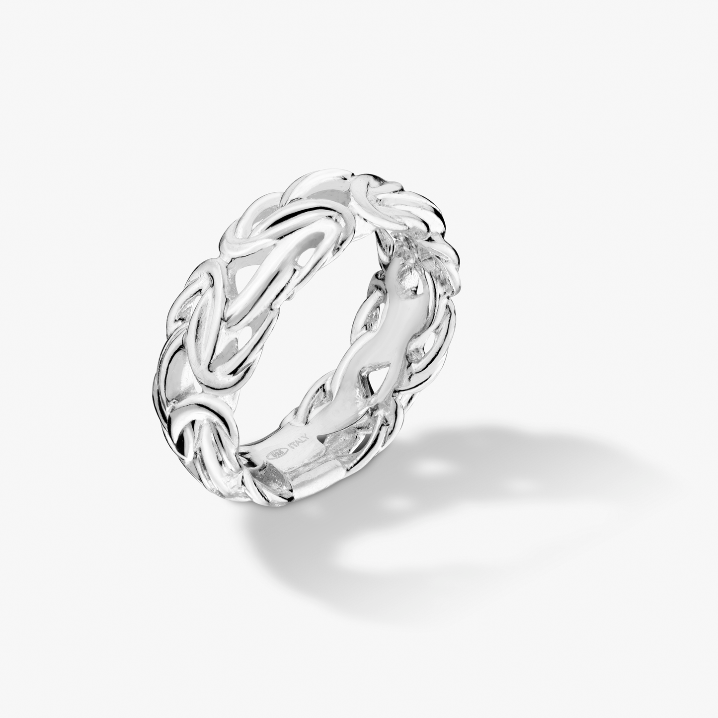 Byzantine Band Ring in Sterling Silver, 7mm