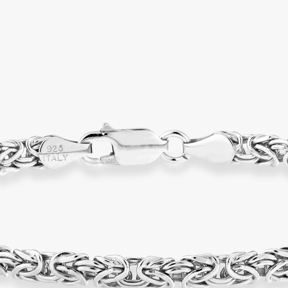 Byzantine Bracelet in Sterling Silver, 4mm