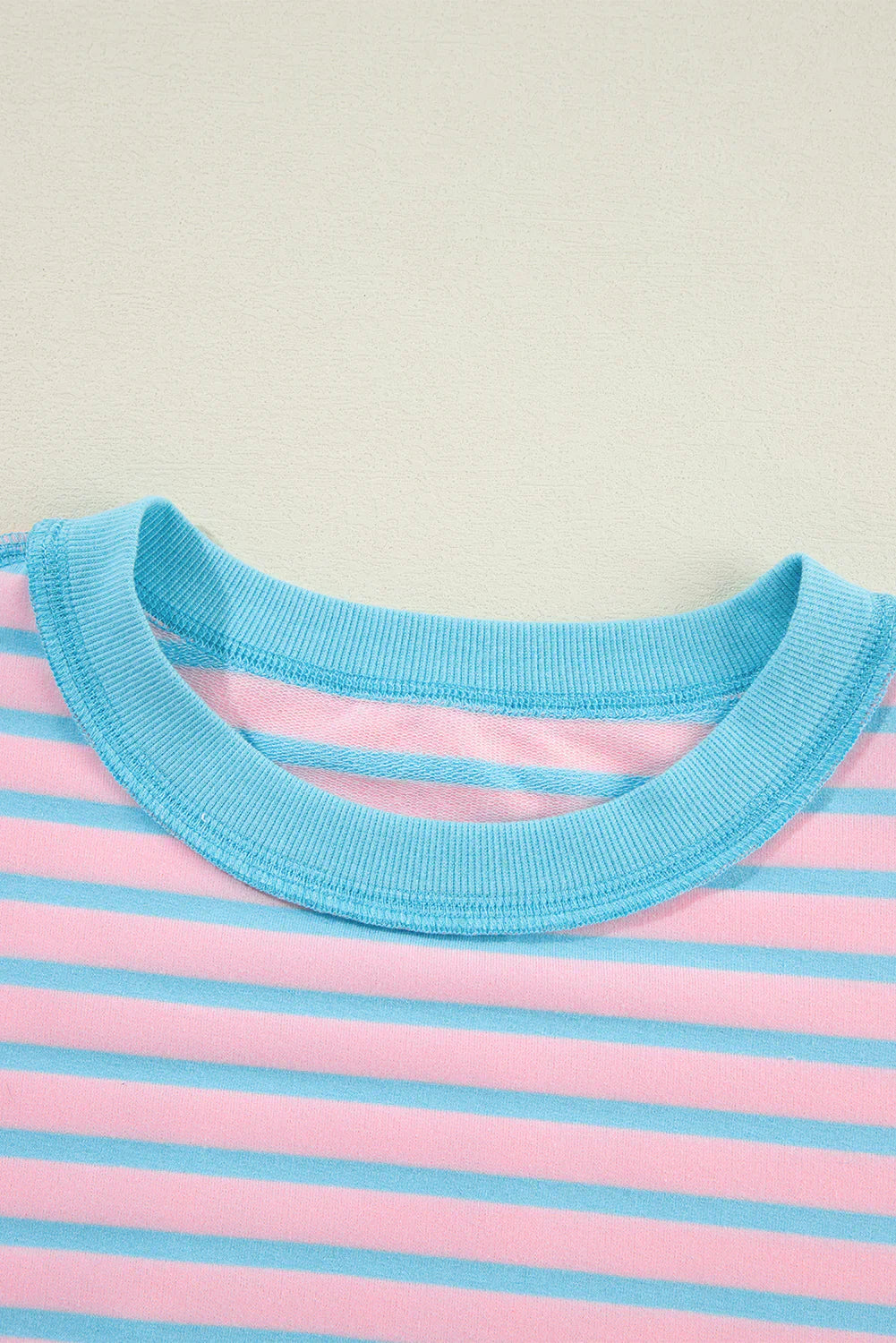 Color Clash Drop Shoulder Long Sleeve