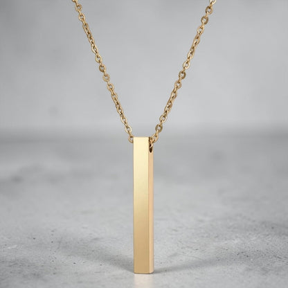 Block Necklace - Gold