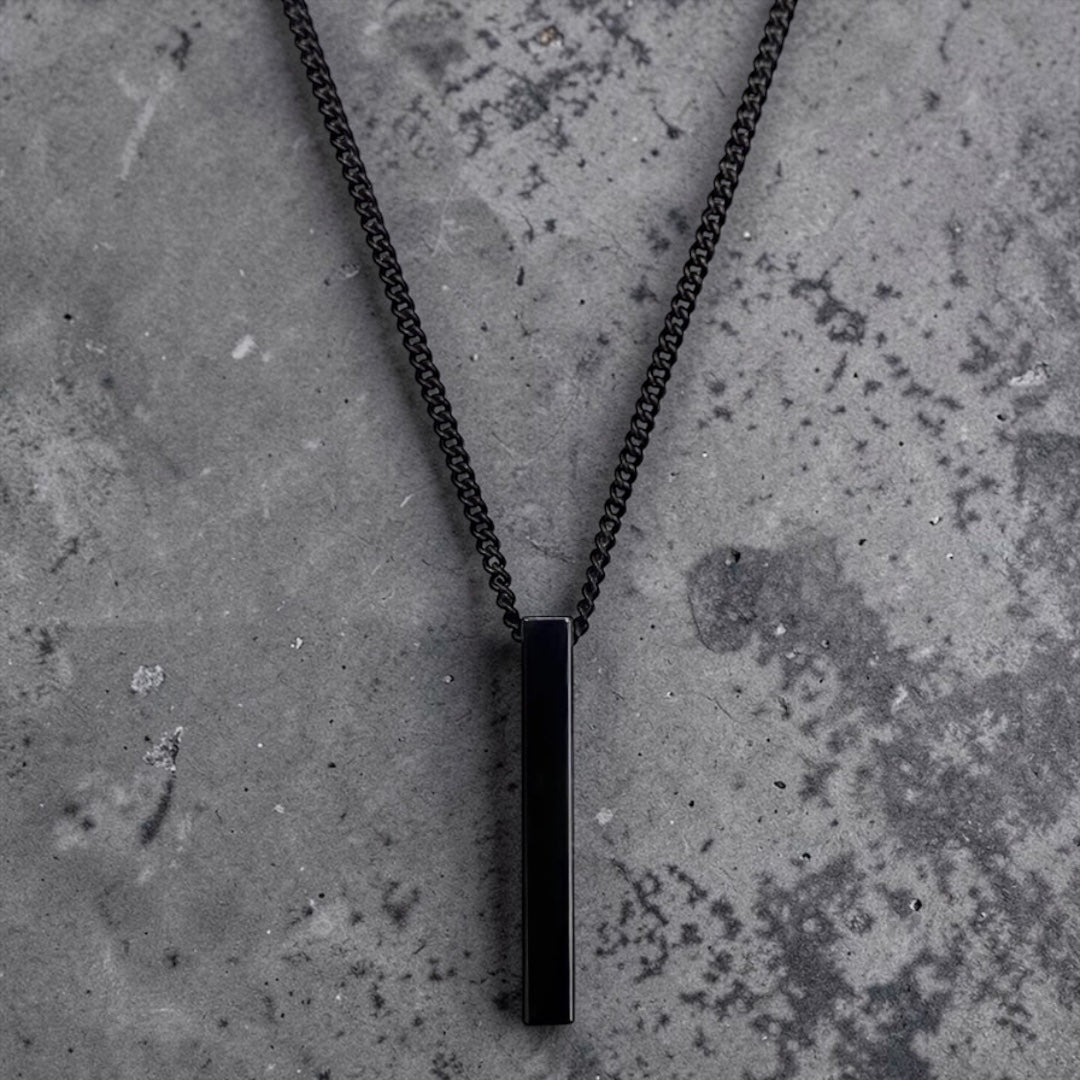 Block Necklace - Black