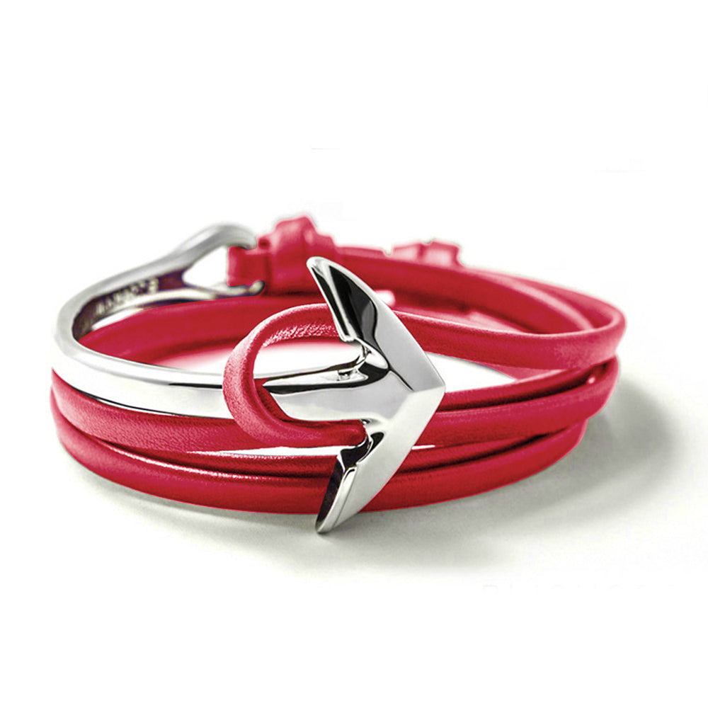 Anchor Bracelet - Dark Red