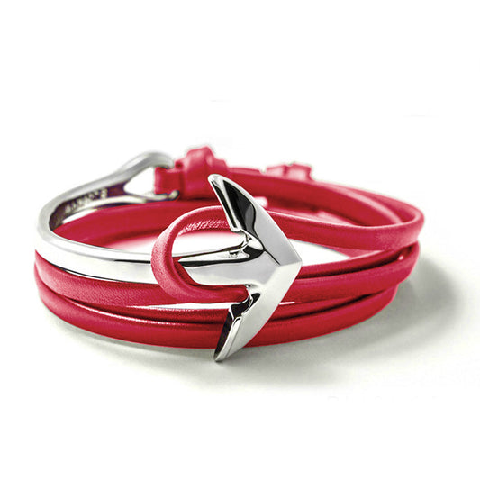 Anchor Bracelet - Dark Red