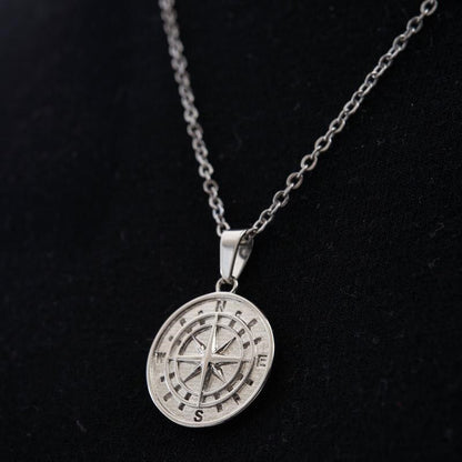 Compass Necklace - Silver