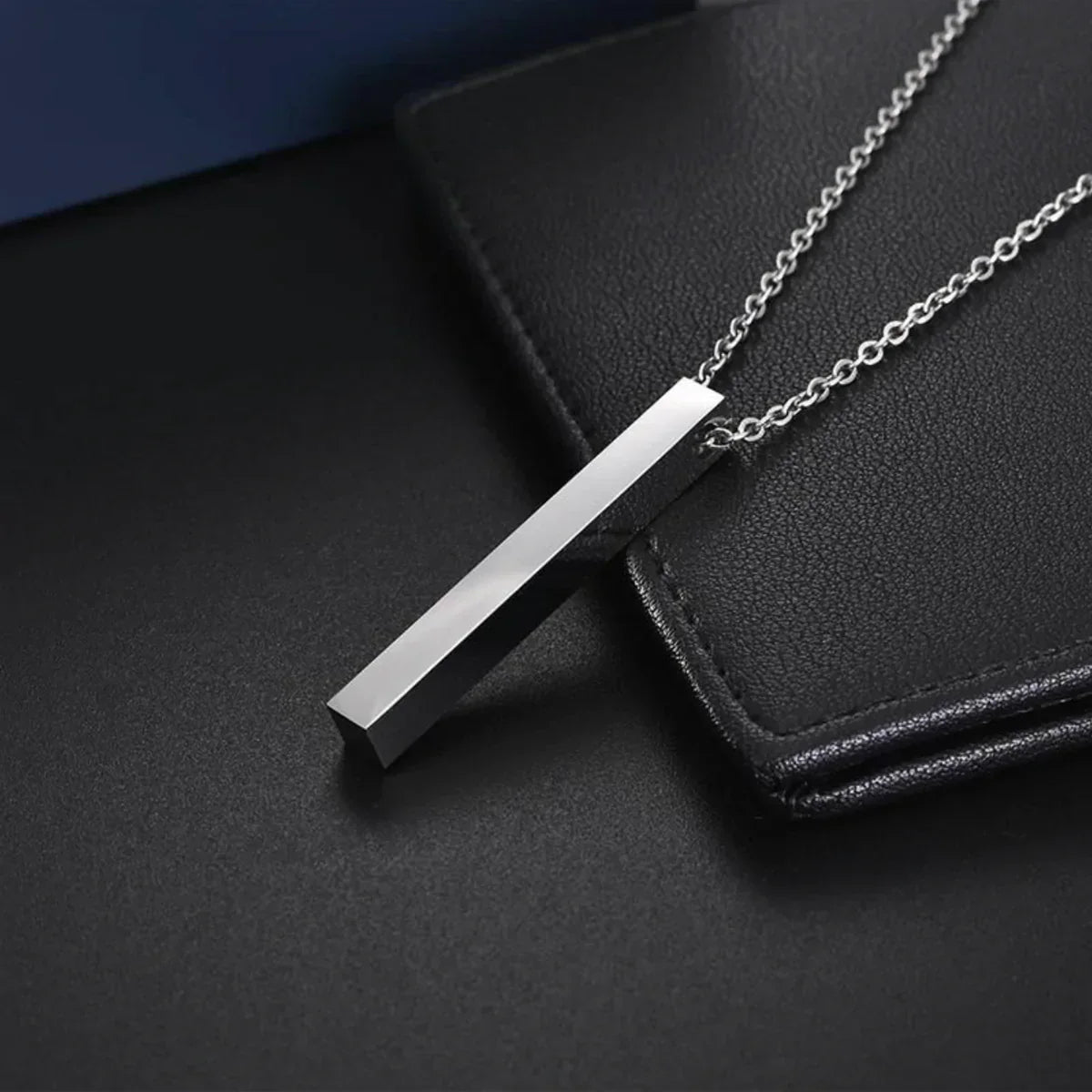 Block Necklace - Silver