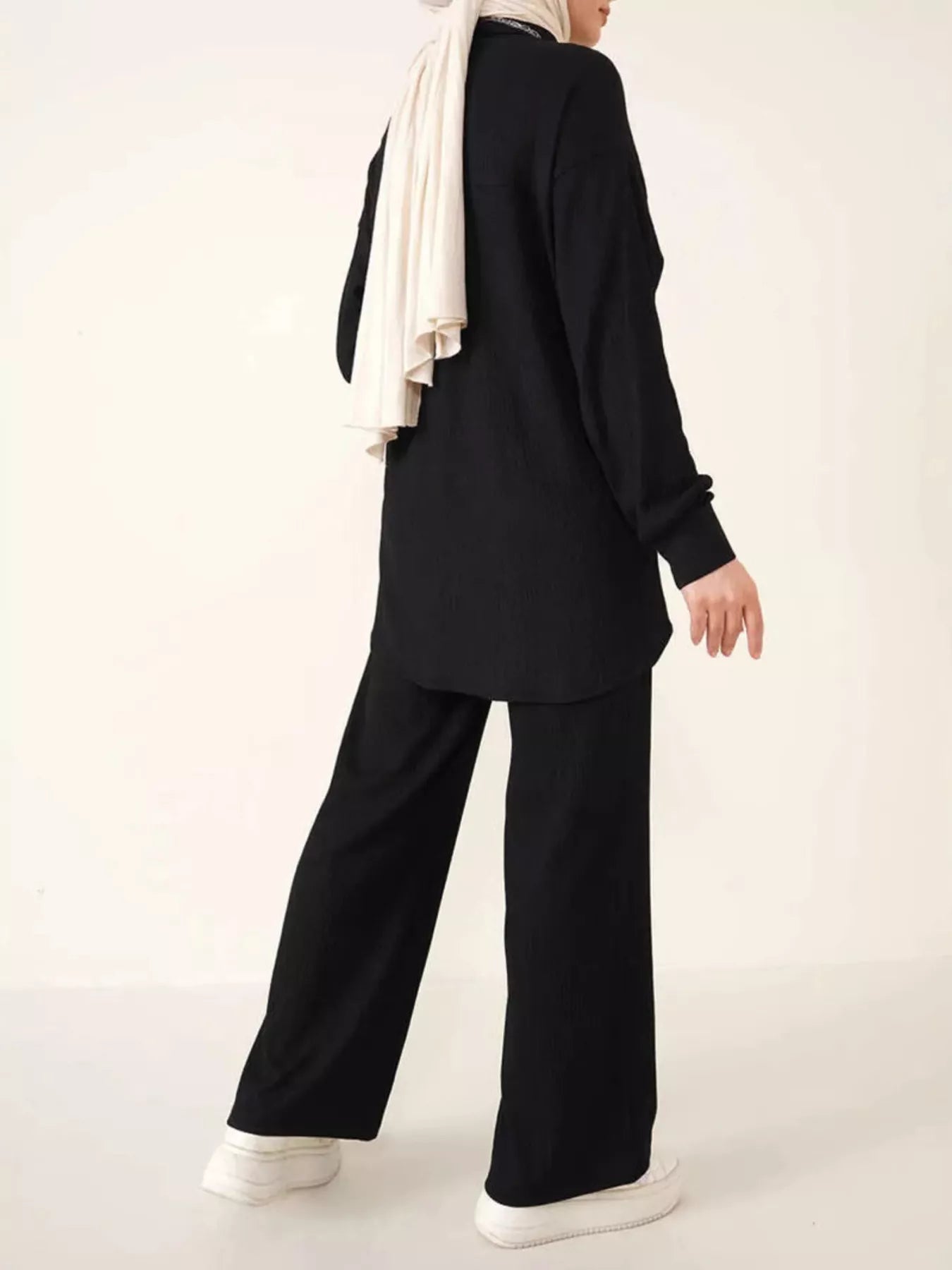 Button Up Long Sleeve Shirt and Pants Set