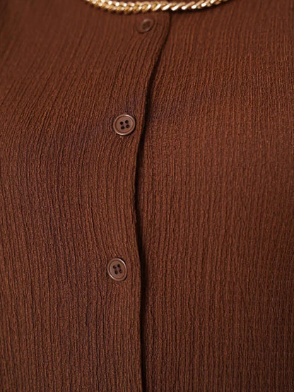 Button Up Long Sleeve Shirt and Pants Set