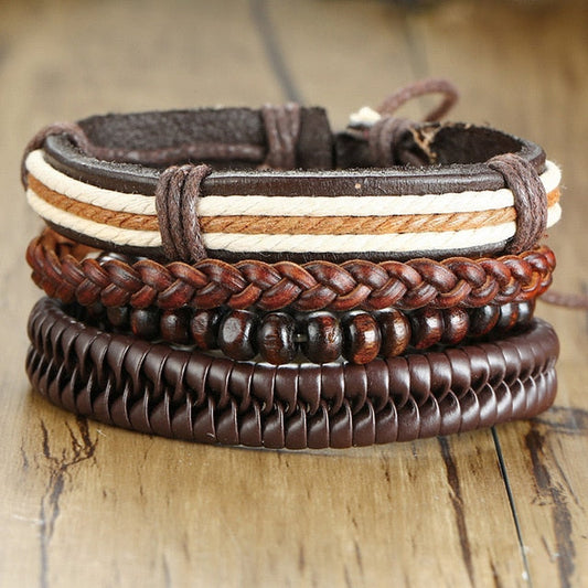 Vintage Bracelet - Brown & White