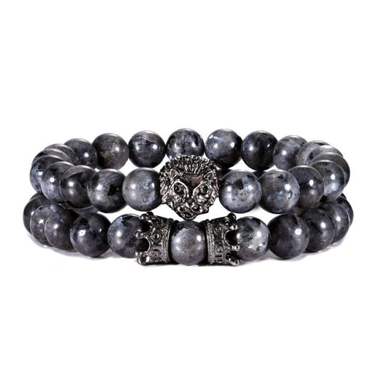 Lion Bracelet - Grey & Black