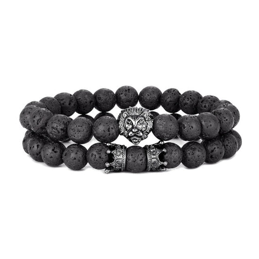 Lion Bracelet - Lava & Grey