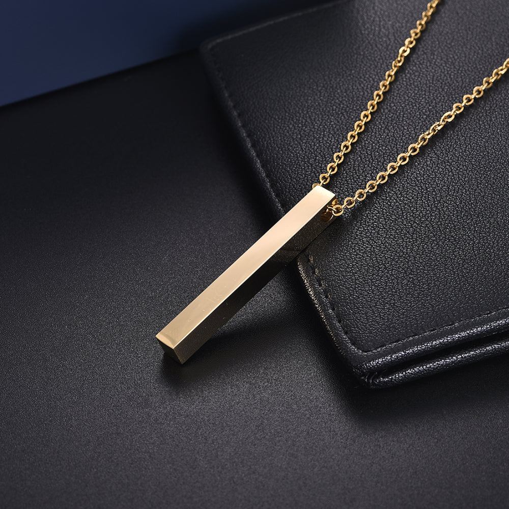 Block Necklace - Gold