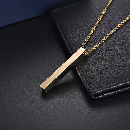 Block Necklace - Gold