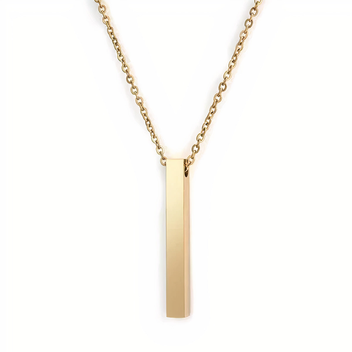 Block Necklace - Gold