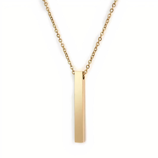 Block Necklace - Gold