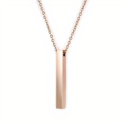 Block Necklace - Rose Gold