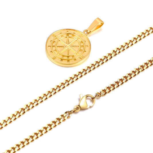 Compass Necklace - Gold