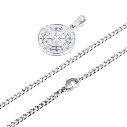 Compass Necklace - Silver