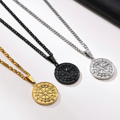 Compass Necklace - Silver