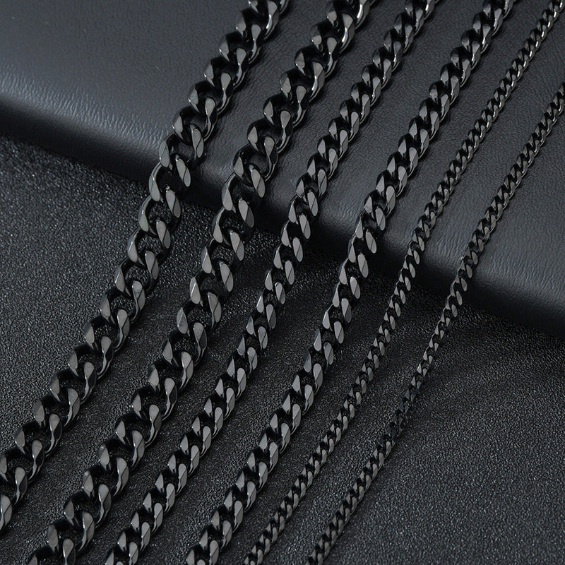 Cuban Necklace Chain - Black