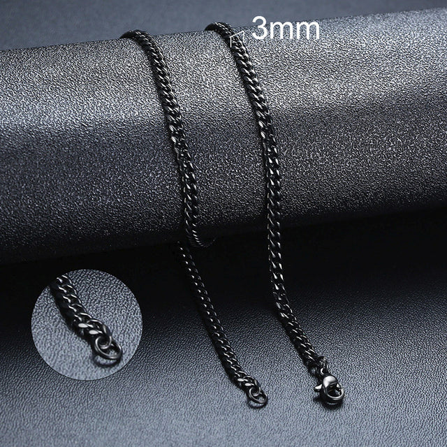 Cuban Necklace Chain - Black