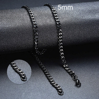 Cuban Necklace Chain - Black